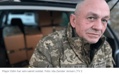 Major Odin kører fra Danmark til Ukraine med vinterudstyr